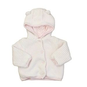 Little Me Pink and White Knit Sweater